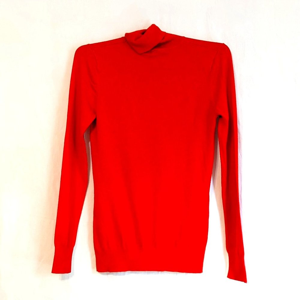 twik by SIMONS - Women's fitted orange turtleneck sweater, size MEDIUM